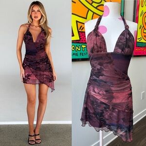 Tiger Mist Frieda Dress Red Burgundy Romantic XS NWT